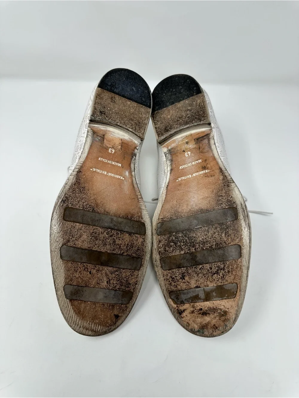 Rare Diesel Black Gold Laser Cut Men’s Size 43 Dress Shoes